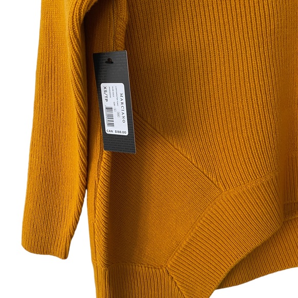 Marciano Mustard Colour Turtleneck Asymmetrical Sweater - Size XS - Picture 7 of 10